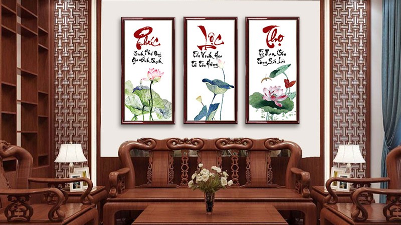 Tranh phong thủy treo phòng khách